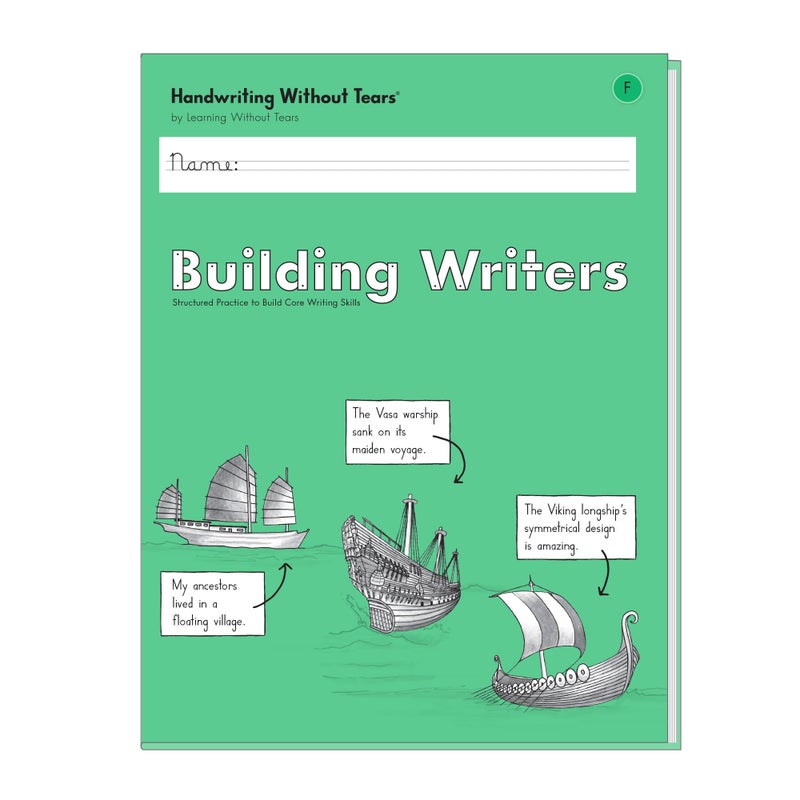 Learning Without Tears, Building Writers F, Student Edition, Age 10+, 5th Grade+, Handwriting Without Tears, Narrative, Information & Opinion Writing, Fluency, School & Home, Tutoring - Image 1
